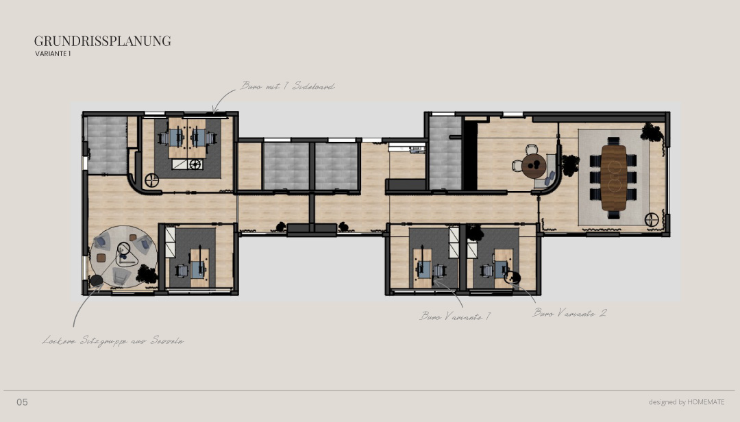 Grundriss planung Büro Räume