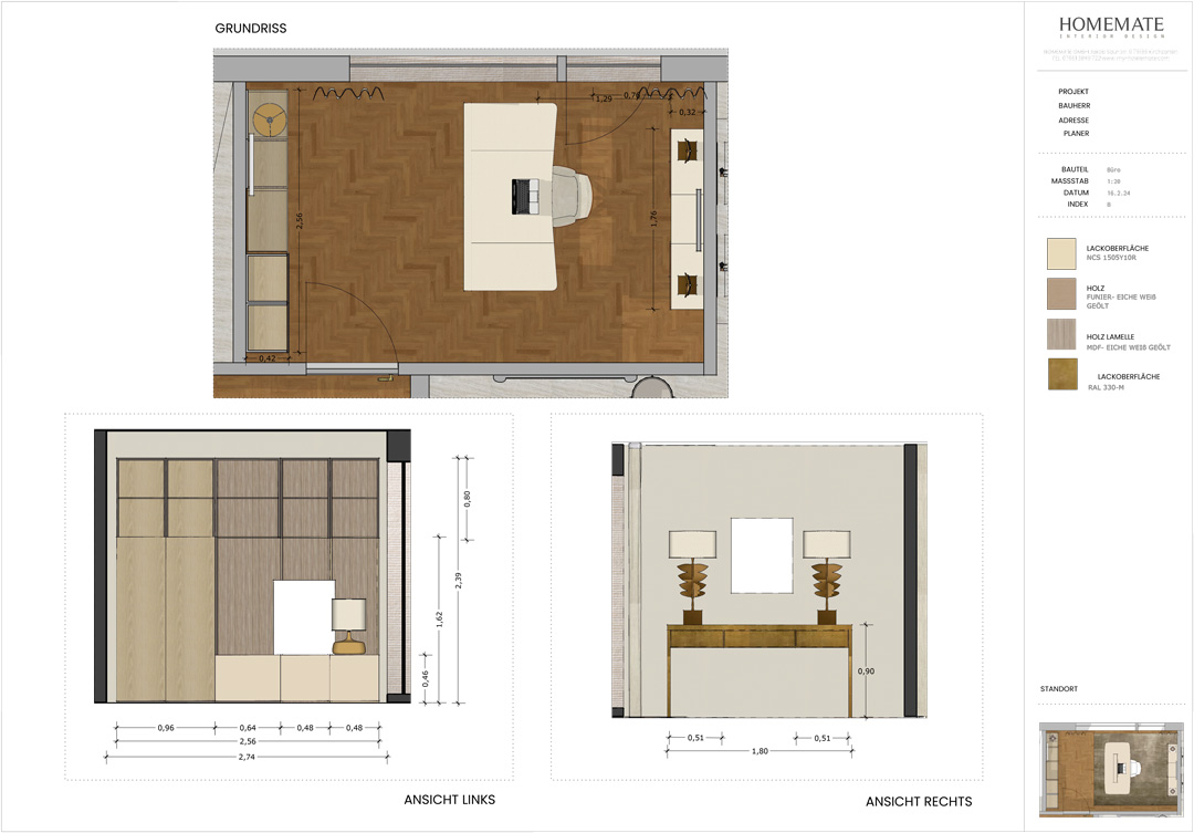 Penthouse Wohnung mit Home Office einrichten Planung